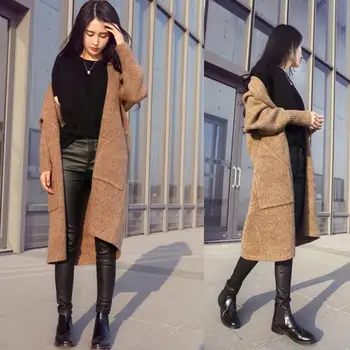Women's Clothing 2018 Spring Autumn Winter Single Breasted Cashmere Knitted Long Cardigans Sweaters Coat Women Autumn Pockets
Women's Clothing 2018 Spring Autumn Winter Single Breasted Cashmere Knitted Long Cardigans Sweaters Coat Women Autumn Pockets