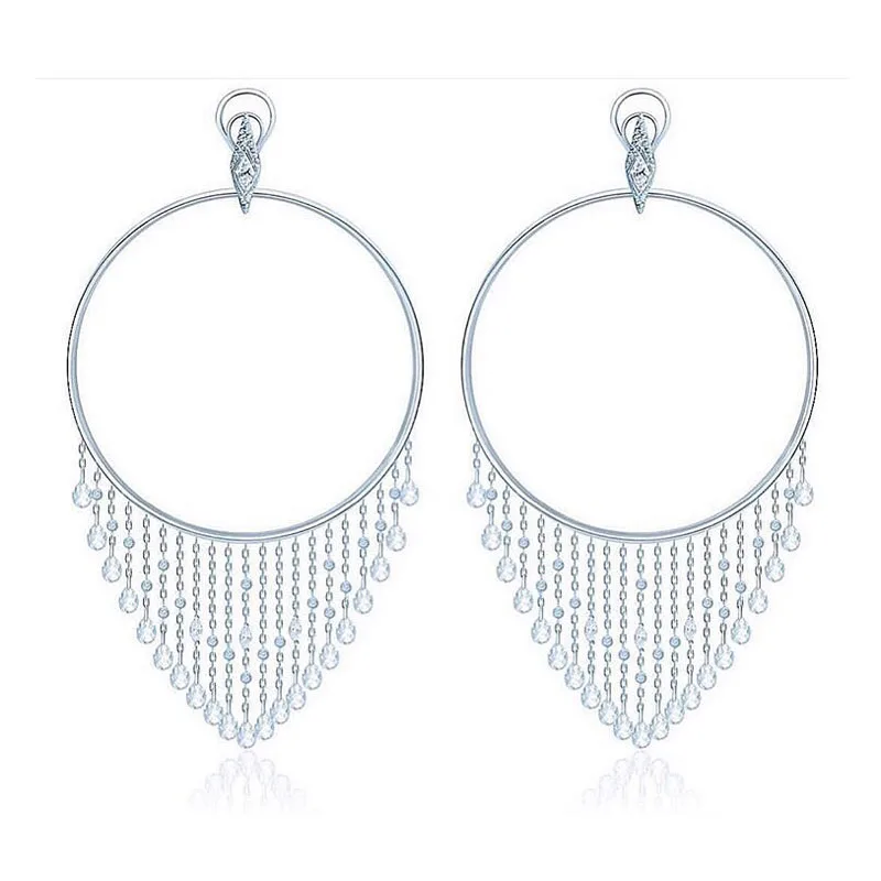 SLJELY Fashion Design Solid 925 Sterling Silver Large Circle Crystal Tassel Earrings for Women Luxury Party Jewelry Accessories
SLJELY Fashion Design Solid 925 Sterling Silver Large Circle Crystal Tassel Earrings for Women Luxury Party Jewelry Accessories
