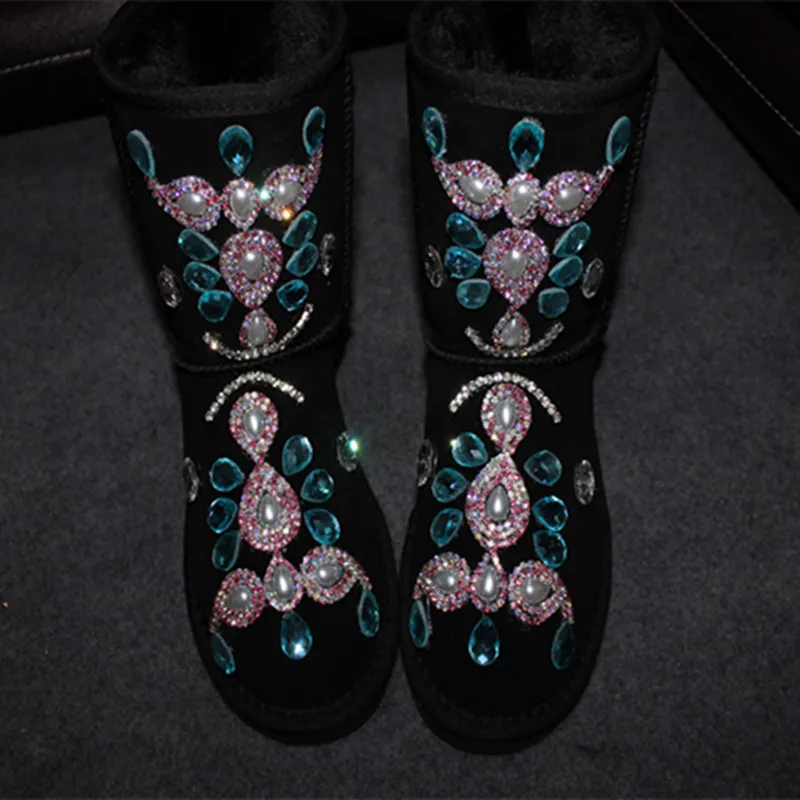 Black winter 2015 elevator blue diamond genuine leather snow boots female thermal
Black winter 2015 elevator blue diamond genuine leather snow boots female thermal