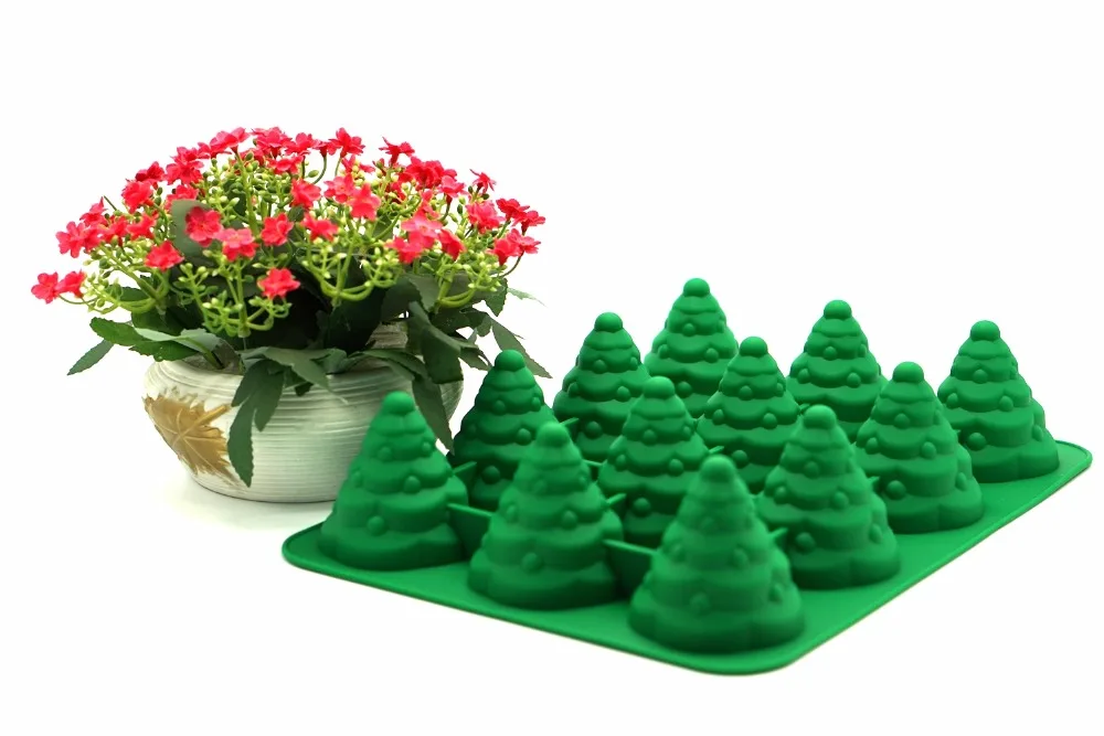 3D Silicone 12 Cavity Tree Mold & Christmas Tree mold Make xmas tree cake, chocolate, Jello shaped candles Christmas FDA approve
3D Silicone 12 Cavity Tree Mold & Christmas Tree mold Make xmas tree cake, chocolate, Jello shaped candles Christmas FDA approve