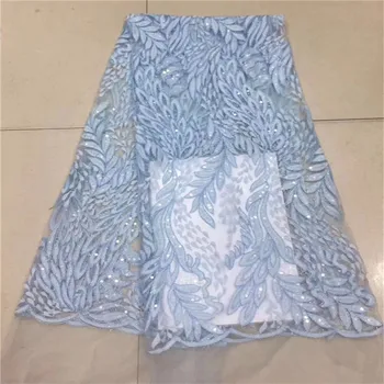 Free Shipping by DHL 2019 High quality guipure lace sequence lace sequin embroidery tulle lace fabric for women dress Light blue
Free Shipping by DHL 2019 High quality guipure lace sequence lace sequin embroidery tulle lace fabric for women dress Light blue