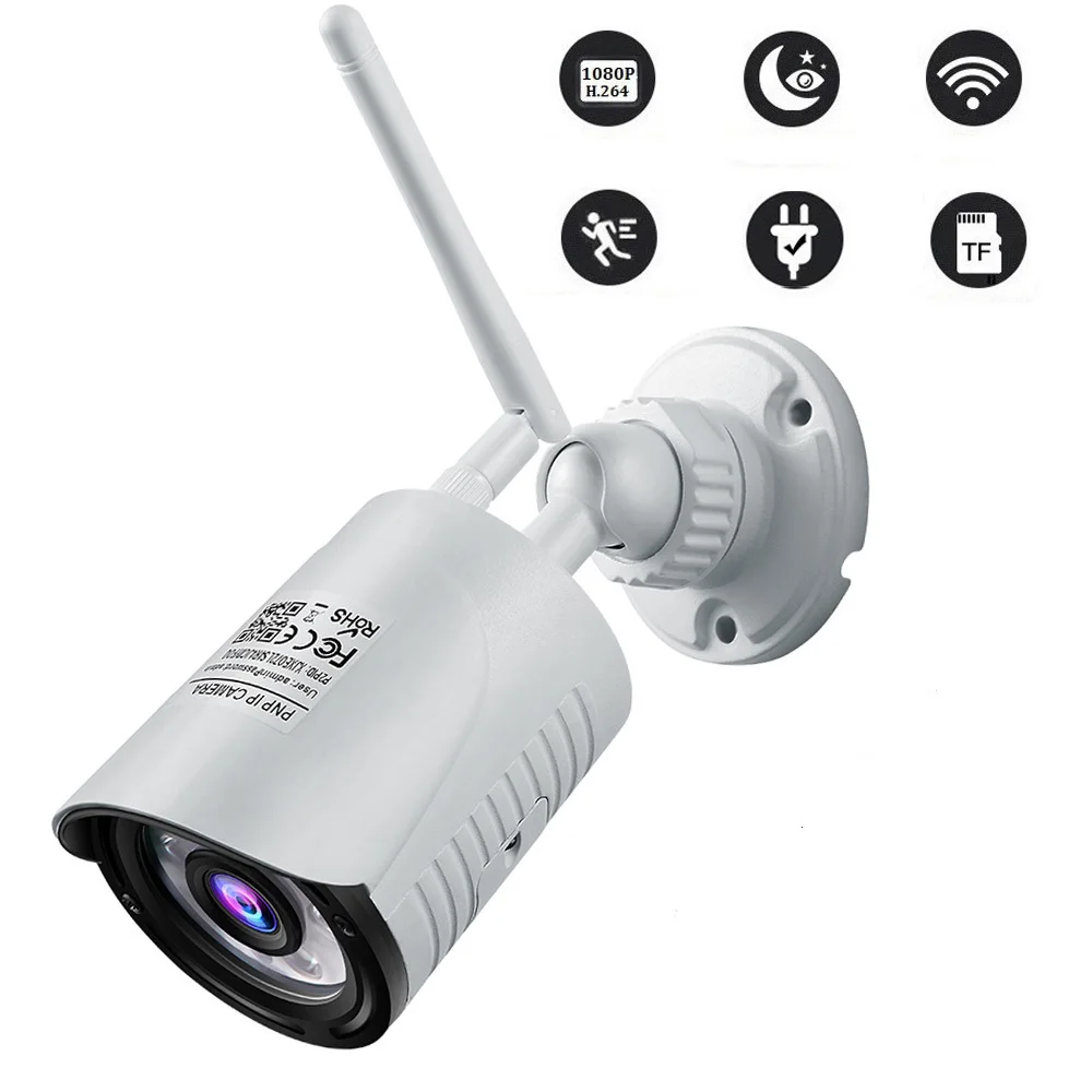

Wanscam K22 1080P WiFi IP Camera Outdoor P2P Wireless Network CCTV Security Surveillance 2.0MP Waterproof TF SD Card Slot IR 20M