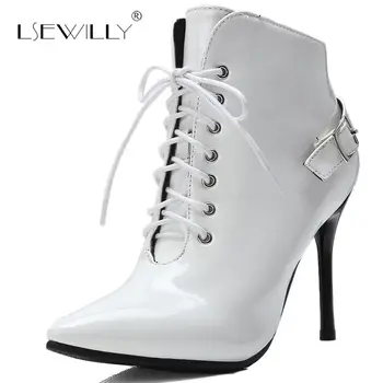 Lsewilly Women Winter Red Boots High Heel Boots Lace Up Pointed Toe Autumn Winter Ankle Boots Shoes White Black Big Size S870
Lsewilly Women Winter Red Boots High Heel Boots Lace Up Pointed Toe Autumn Winter Ankle Boots Shoes White Black Big Size S870