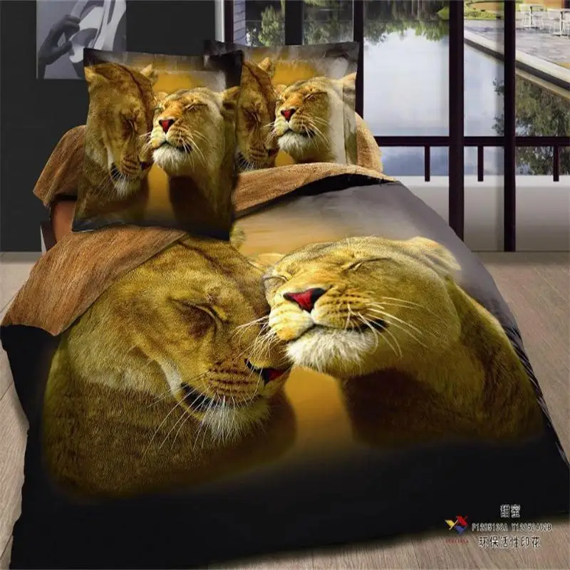 3D Animal Happy Couple Lion Bedding Set Queen Size 100% Cotton Home Textiles Duvet Cover Set /Bed sheet/Pillow Case on Sale
3D Animal Happy Couple Lion Bedding Set Queen Size 100% Cotton Home Textiles Duvet Cover Set /Bed sheet/Pillow Case on Sale