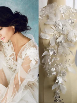 1 Yard 3D flower Applique Sequin Blossom Lace Trim Sewing Craft Accessories Petal lace fabric for Bridal Veil wedding Bodice
1 Yard 3D flower Applique Sequin Blossom Lace Trim Sewing Craft Accessories Petal lace fabric for Bridal Veil wedding Bodice