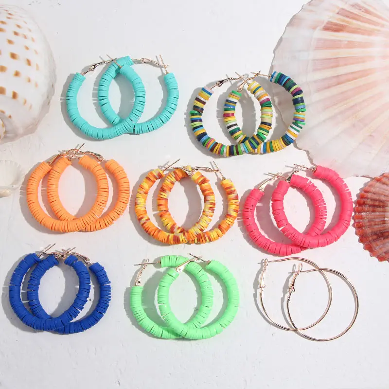 JUST FEEL New Trendy Handmade Resin Round Hoop Earrings Colorful For Women Boho Brand Shell Handmade Loop Earring Punk Jewelry
JUST FEEL New Trendy Handmade Resin Round Hoop Earrings Colorful For Women Boho Brand Shell Handmade Loop Earring Punk Jewelry