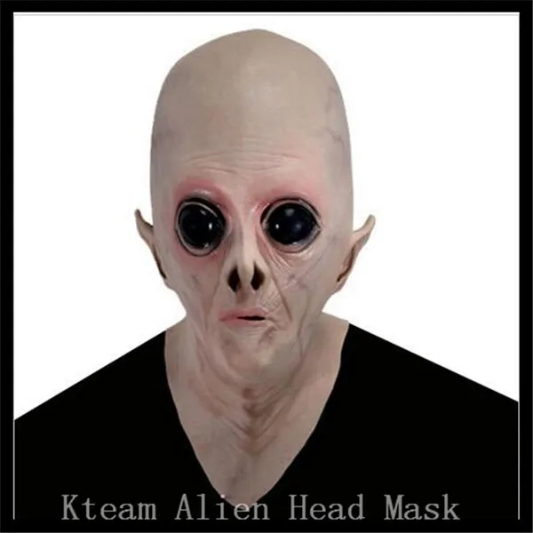 

2017 New Scary Silicone Face Mask Alien Ufo Extra Terrestrial Party ET Horror Rubber Latex Full Masks For Costume Party Cosplay