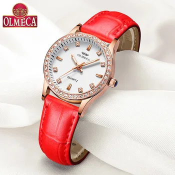 OLMECA Luxury Brand Rhinestone Women's Watches Sport Casual Quartz Analog Watches Simple Calendar 30M Water Resistant Leather
OLMECA Luxury Brand Rhinestone Women's Watches Sport Casual Quartz Analog Watches Simple Calendar 30M Water Resistant Leather