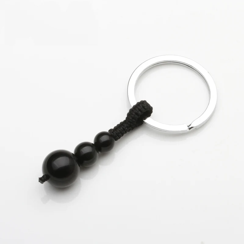 Natural Stones Key Pendant Keychain Family 8-12mm Beads Gourd Shape Key Ring Pendant black Obsidian Key Chain Fashion Jewelry
Natural Stones Key Pendant Keychain Family 8-12mm Beads Gourd Shape Key Ring Pendant black Obsidian Key Chain Fashion Jewelry