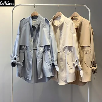 Cultiseed Women Spring Autumn Fashion Trench Ladies Korean Solid Color Long Sleeve Trench Coat Female Casual Trench Outerwear
Cultiseed Women Spring Autumn Fashion Trench Ladies Korean Solid Color Long Sleeve Trench Coat Female Casual Trench Outerwear
