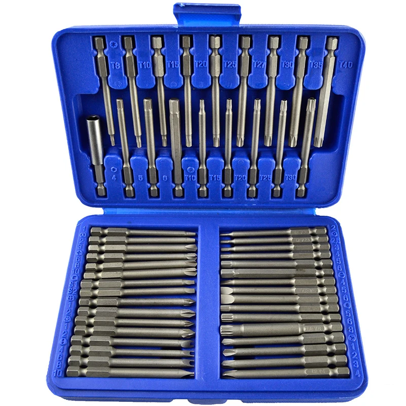 50pc 75mm Extra Long Reach Bit Set Security Screwdriver Bits Torx Star Hex Spline Brocas Destornillador Parafusadeira
50pc 75mm Extra Long Reach Bit Set Security Screwdriver Bits Torx Star Hex Spline Brocas Destornillador Parafusadeira