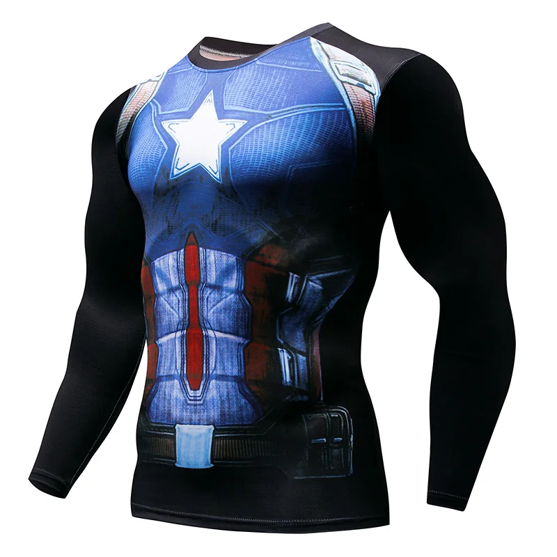 2018 Marvel Superman Punisher / Captain America 3D Print Quick Dry Long Sleeve T-Shirt Men's Gyms Base Layer MMAT Shirt
2018 Marvel Superman Punisher / Captain America 3D Print Quick Dry Long Sleeve T-Shirt Men's Gyms Base Layer MMAT Shirt