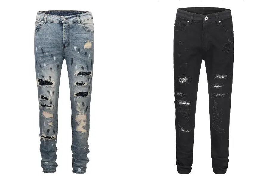 2018 TOP designer clothes Bottom Side Splash-ink ripped men jeans hip hop Fashion Casual Drawstring Hole jeans Black blue 30-36
2018 TOP designer clothes Bottom Side Splash-ink ripped men jeans hip hop Fashion Casual Drawstring Hole jeans Black blue 30-36