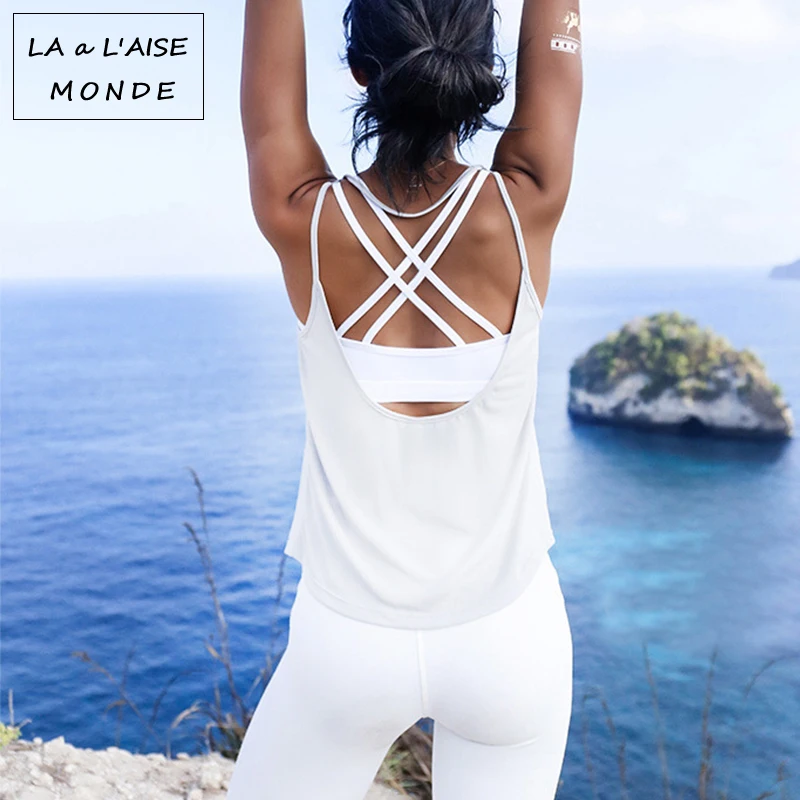 Women's Sports Wear For Women Gym Shirt Tank Workout Tops Open Back Yoga Top Jersey Woman Fitness Sport T-shirt Female Jersey 
Women's Sports Wear For Women Gym Shirt Tank Workout Tops Open Back Yoga Top Jersey Woman Fitness Sport T-shirt Female Jersey