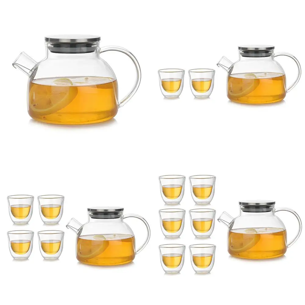 Glass Teapot Cup High Borosilicate Heat-resistant Tea Set Set Heat Safety And Explosion Protection Tea Set With Comfortable Hand
Glass Teapot Cup High Borosilicate Heat-resistant Tea Set Set Heat Safety And Explosion Protection Tea Set With Comfortable Hand