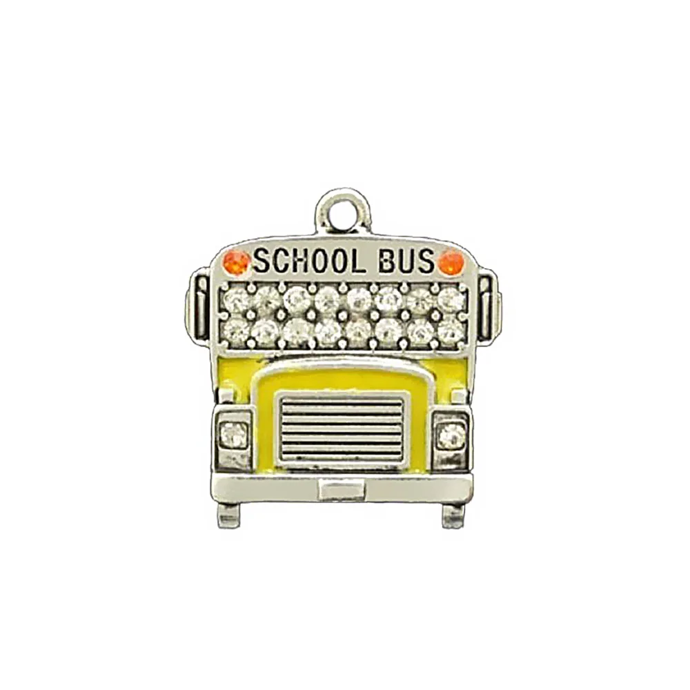 School Accessories Wholesale Crystal Stone School Bus Pendants Charm For Bus Driver Gift Jewelry
School Accessories Wholesale Crystal Stone School Bus Pendants Charm For Bus Driver Gift Jewelry