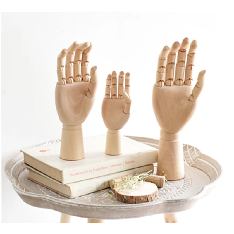 Wooden Hand Figurines Rotatable Joint Hand Model Drawing Sketch Mannequin Miniatures Office Home Desktop Room Decoration
Wooden Hand Figurines Rotatable Joint Hand Model Drawing Sketch Mannequin Miniatures Office Home Desktop Room Decoration