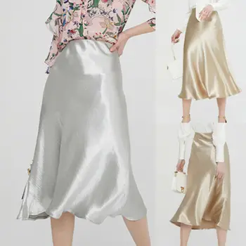 Fashion Women Swing Midi Skirts Solid Color Ladies Casual High Waist Sexy Summer Office Lady Party Glossy Skirt
Fashion Women Swing Midi Skirts Solid Color Ladies Casual High Waist Sexy Summer Office Lady Party Glossy Skirt