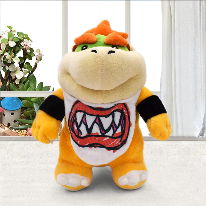 

21CM Standing Super Mario Bowser JR Koopa Bowser Dragon Plush Doll Soft Peluche Toy Free Shipping