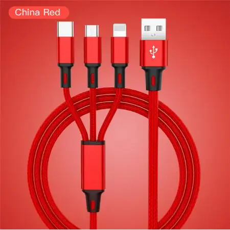 USB Cable For iPhone XS X 8 7 6 Charging Charger 3 in 1 Micro USB Cable For Android USB TypeC Mobile Phone Cables For Samsung S9
USB Cable For iPhone XS X 8 7 6 Charging Charger 3 in 1 Micro USB Cable For Android USB TypeC Mobile Phone Cables For Samsung S9