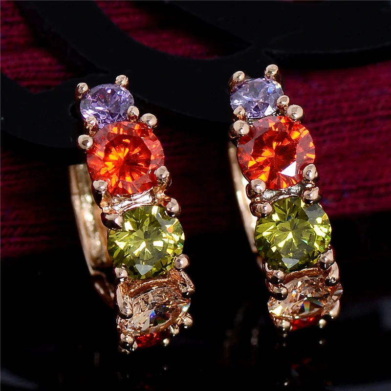 SHUANGR Hot Sale Gold Filled Jewelry Zircon CZ Crystal Hoop Earrings for Women Luxury Wedding Bridal Jewelry Earring
SHUANGR Hot Sale Gold Filled Jewelry Zircon CZ Crystal Hoop Earrings for Women Luxury Wedding Bridal Jewelry Earring