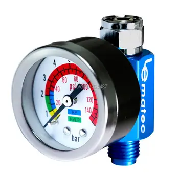 LEMATEC Air Flow Control Valve With Gauge for Spray Gun Paint Gun Pneumatic Tools Air Accessory 1/4" Air Flow Regulator 
LEMATEC Air Flow Control Valve With Gauge for Spray Gun Paint Gun Pneumatic Tools Air Accessory 1/4" Air Flow Regulator