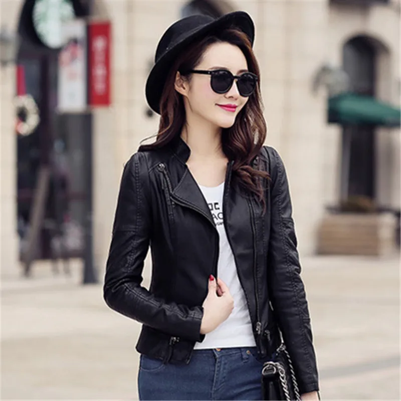 Fashion Slim Women Short Jacket Black Grey Zipper Bodycon Elegant Desainer PU Moto Basic Coats
Fashion Slim Women Short Jacket Black Grey Zipper Bodycon Elegant Desainer PU Moto Basic Coats