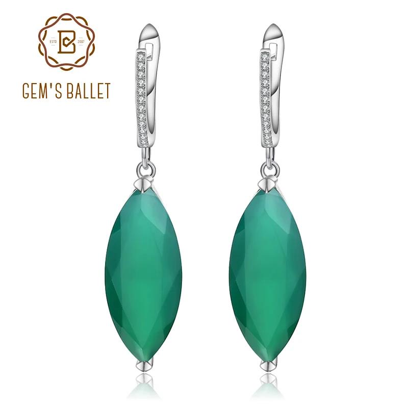 Gem's Ballet 22.90Ct Marquise Natural Green Agate Gemstone Drop Earrings 925 Sterling Silver Earrings For Women Fine Jewelry
Gem's Ballet 22.90Ct Marquise Natural Green Agate Gemstone Drop Earrings 925 Sterling Silver Earrings For Women Fine Jewelry