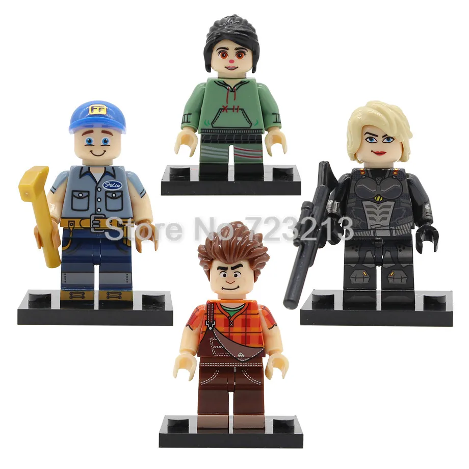4pcs/lot Wreck-It Ralph Figure Set Movie Vanellope von Schweetz Fix-It Felix Tamora Jean Calhoun Building Block Bricks Kits Toys
4pcs/lot Wreck-It Ralph Figure Set Movie Vanellope von Schweetz Fix-It Felix Tamora Jean Calhoun Building Block Bricks Kits Toys