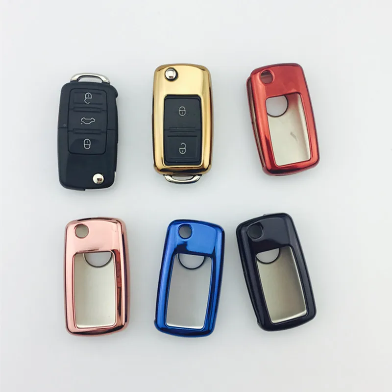 New Styling TPU Car Key Case For Volkswagen VW Passat Golf Jetta Bora Polo Sagitar Tiguan Auto Bag Cover Protector Shell | Автомобили и