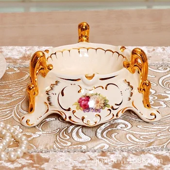 Ourui Ya new high-end European luxury ivory porcelain ceramic ashtray European home Decoration
Ourui Ya new high-end European luxury ivory porcelain ceramic ashtray European home Decoration