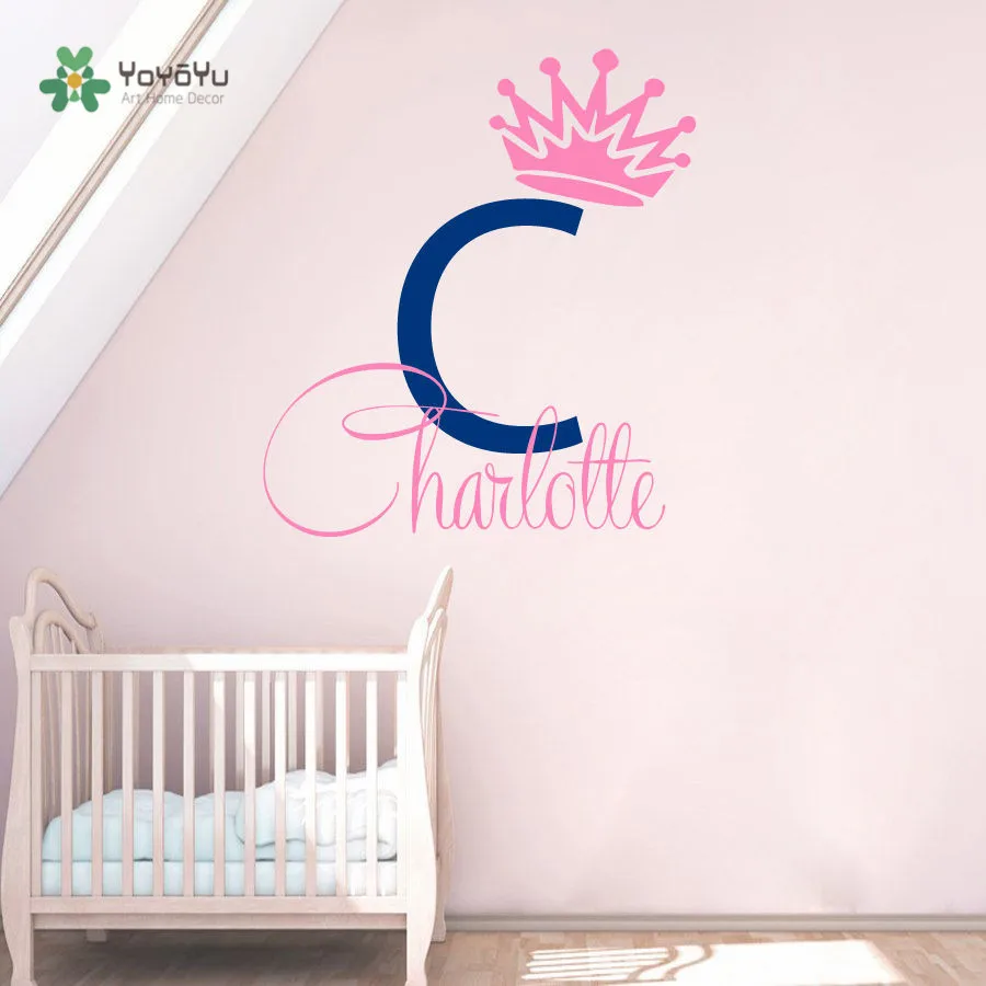 YOYOYU Vinyl Wall Decal Crown Personalized Custom Name Capitalize The First Letter Girl Room Decoration Stickers FD285
YOYOYU Vinyl Wall Decal Crown Personalized Custom Name Capitalize The First Letter Girl Room Decoration Stickers FD285