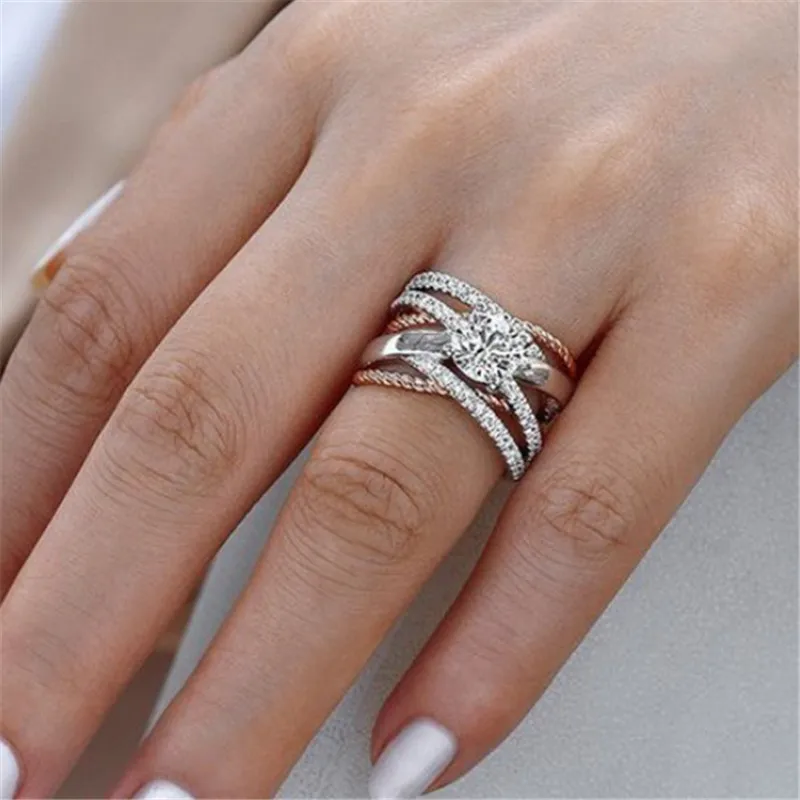 NEWBUY Fashion Silver/Rose Gold Color Women Wedding Ring Clear CZ Geometric Ring Engagement Jewelry Dropship
NEWBUY Fashion Silver/Rose Gold Color Women Wedding Ring Clear CZ Geometric Ring Engagement Jewelry Dropship