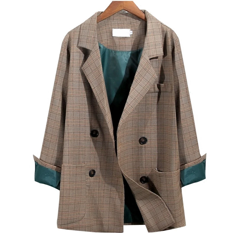 WOMEN Blazer Feminino Ladies Blazer Suit Jacket Female Retro Spring Long Sleeve One Button Suit Blazer Women Blaser Mujer Grey 
WOMEN Blazer Feminino Ladies Blazer Suit Jacket Female Retro Spring Long Sleeve One Button Suit Blazer Women Blaser Mujer Grey
