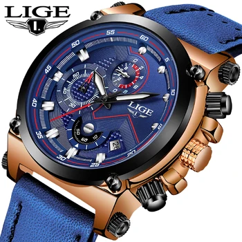 LIGE Mens Watches Business Top Luxury Brand Quartz Watch Men Leather Blue Waterproof Sport Chronograph Relogio Masculino+Box
LIGE Mens Watches Business Top Luxury Brand Quartz Watch Men Leather Blue Waterproof Sport Chronograph Relogio Masculino+Box