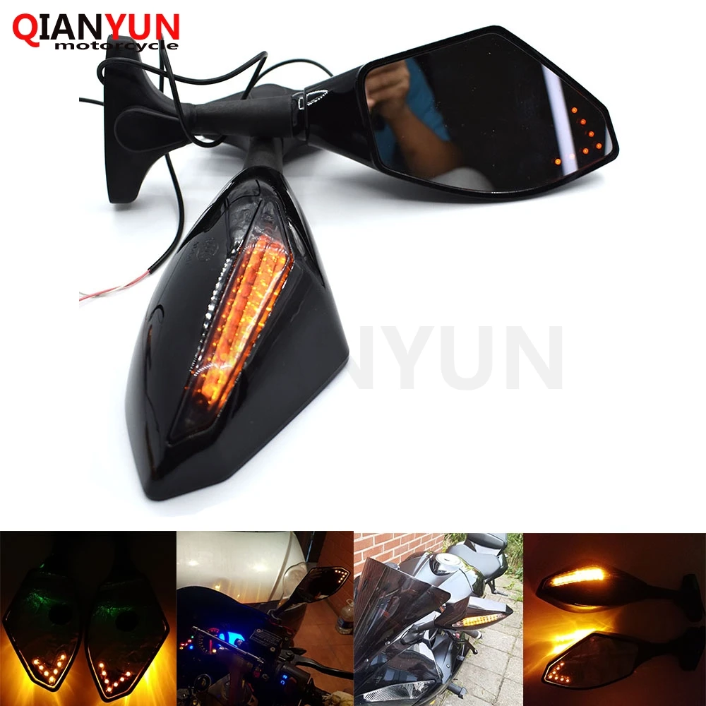 Universal Motorcycle Rear View Side Wing Mirrors w/ LED Turn Signal Light for Honda VFR800 CBR1100XX BLACKBIRD ST1300 ST1300A
Universal Motorcycle Rear View Side Wing Mirrors w/ LED Turn Signal Light for Honda VFR800 CBR1100XX BLACKBIRD ST1300 ST1300A
