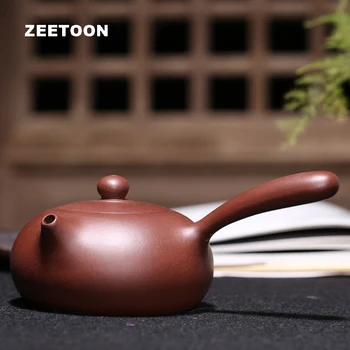 280ml Authentic Chinese Yixing Purple Clay Side Handle Teapot Health Kung Fu Tea Set Handmade Ceramics Pottery Zisha Tangyu Pot
280ml Authentic Chinese Yixing Purple Clay Side Handle Teapot Health Kung Fu Tea Set Handmade Ceramics Pottery Zisha Tangyu Pot