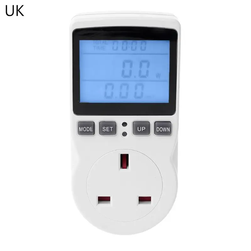 Digital Power Meter Socket EU/US/UK Plug Energy Meter Current Voltage Watt Electricity Cost Measuring Monitor Power Analyzer Ele
Digital Power Meter Socket EU/US/UK Plug Energy Meter Current Voltage Watt Electricity Cost Measuring Monitor Power Analyzer Ele