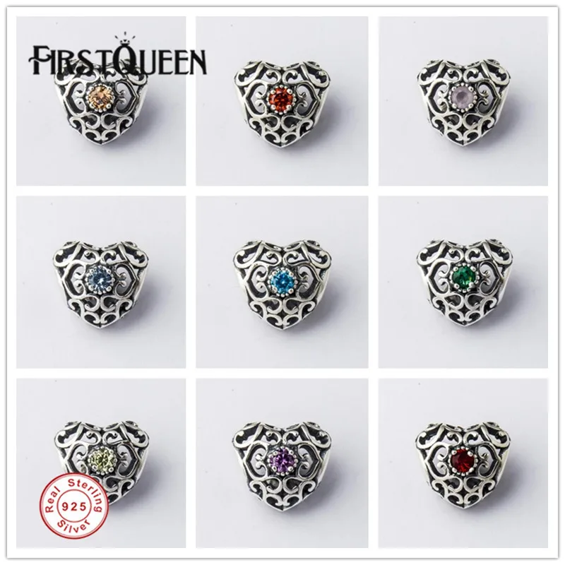 FirstQueen High Quality Birthstone Charm 925 Sterling Silver Beads Fits Bracelets Breloque bisuteria para manualidades por mayor
FirstQueen High Quality Birthstone Charm 925 Sterling Silver Beads Fits Bracelets Breloque bisuteria para manualidades por mayor