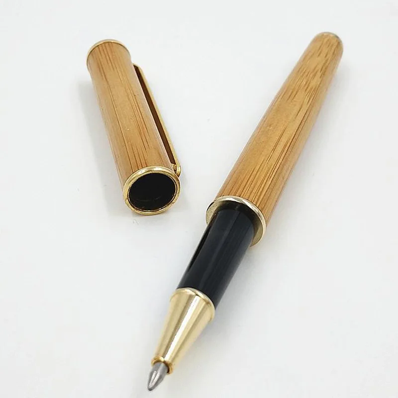 

1 Pcs Creative Luxury Bamboo Ballpoint Pen 0.5mm Black Ink Writing Tool for Business and School