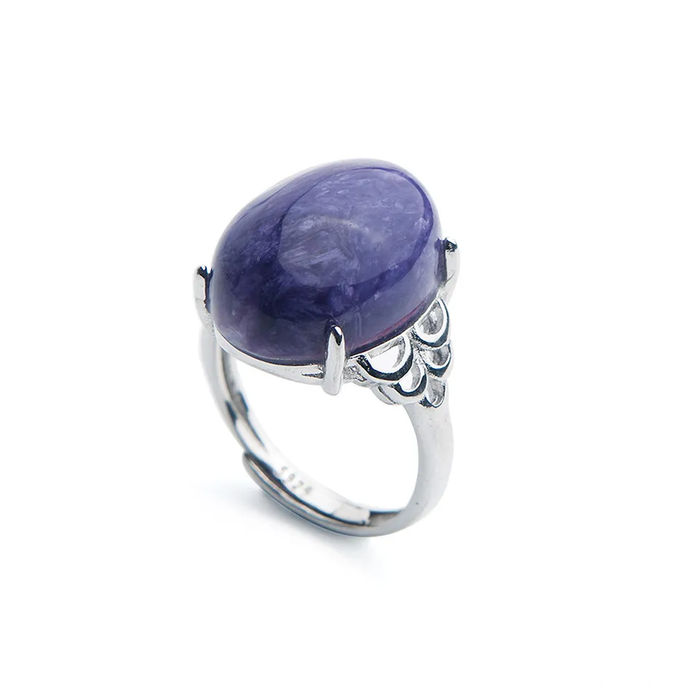 Adjustable Natural Charoite Beads Ring Purple Gems Crystal Oval Shape Find Jewelry Women Lady Ring
Adjustable Natural Charoite Beads Ring Purple Gems Crystal Oval Shape Find Jewelry Women Lady Ring