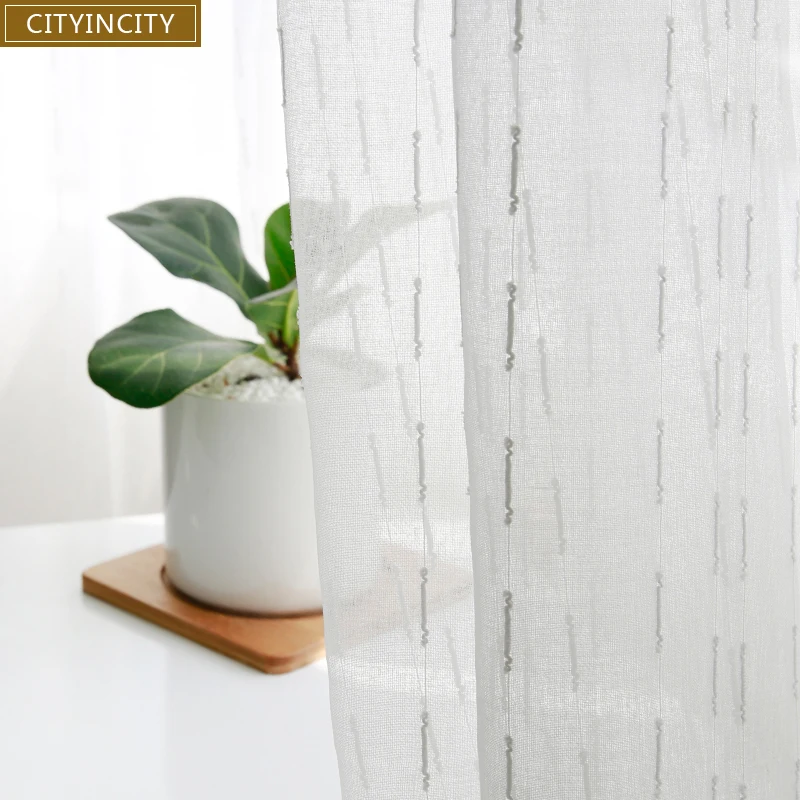 CITY IN CITY Fresh Strip White Sheer Voile Transparent For Kitchen And Living room Window Custom Made
CITY IN CITY Fresh Strip White Sheer Voile Transparent For Kitchen And Living room Window Custom Made