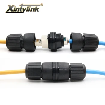 

xintylink RJ45 connector waterproof utp stp cat6 socket M25 F/F female lan ethernet cable cat5e cat 6 8p8c double rg rj 45 ip67