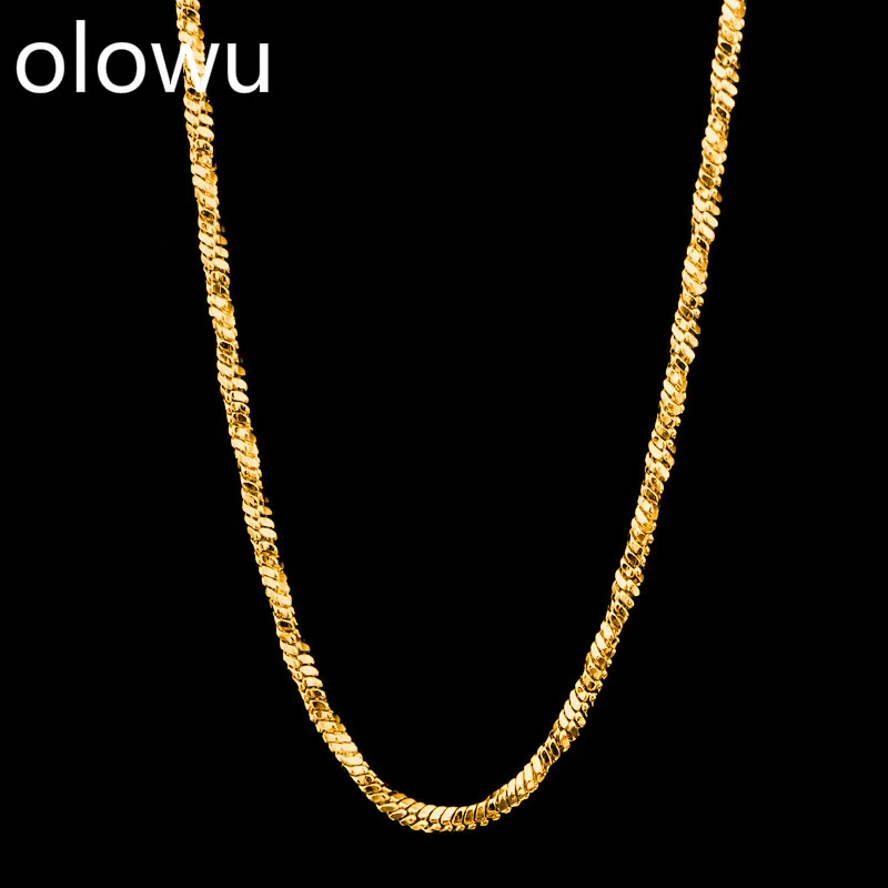 olowu Trendy Unique Stainless Steel Twisted Chain Necklace 1mm Link Chain Jewellery Necklaces Wholesale Gold Silver
olowu Trendy Unique Stainless Steel Twisted Chain Necklace 1mm Link Chain Jewellery Necklaces Wholesale Gold Silver