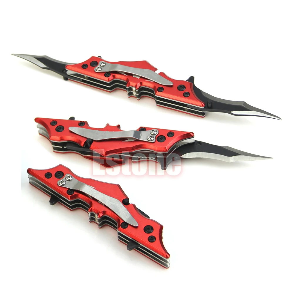 2020 Fashion Black Outdoor Batman Two Dual Bladed Folding Knife Tool The Dark Knight high quality
2020 Fashion Black Outdoor Batman Two Dual Bladed Folding Knife Tool The Dark Knight high quality