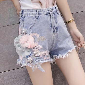 Summer Korea Fashion Women High Waist Embroidery Glitter Flower Tassel Denim Shorts , Woman Female Wide Leg Ripped Jeans Shorts
Summer Korea Fashion Women High Waist Embroidery Glitter Flower Tassel Denim Shorts , Woman Female Wide Leg Ripped Jeans Shorts