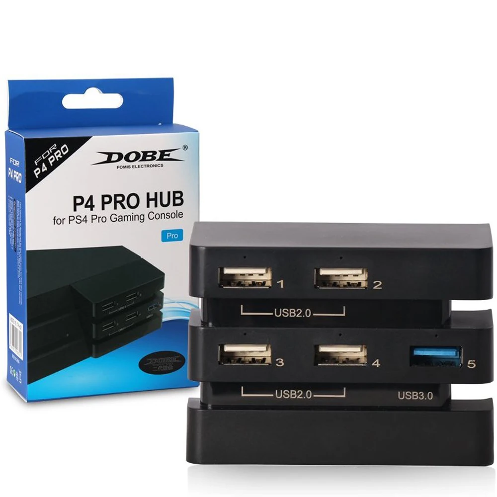 PS4 Pro 5 USB Ports Hub, USB 3.0 2.0 High Speed Expansion Hub Charger Controller Adapter Connector for Sony Playstation 4 PRO
PS4 Pro 5 USB Ports Hub, USB 3.0 2.0 High Speed Expansion Hub Charger Controller Adapter Connector for Sony Playstation 4 PRO