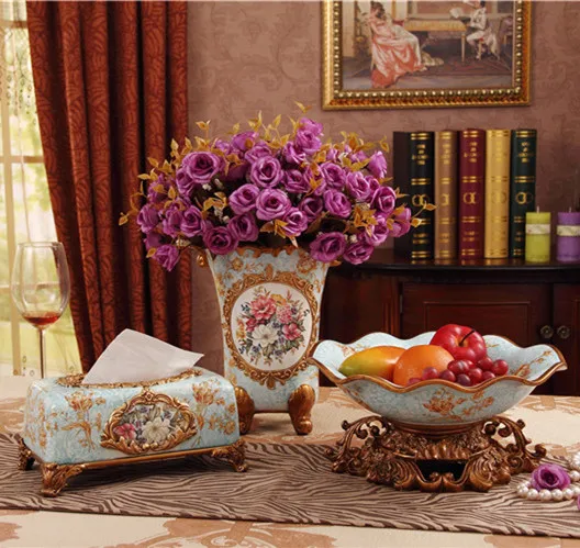 European Ceramic Vase box fruit bowl luxury wedding gift material ceramic decoration living room | Дом и сад