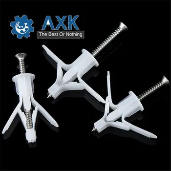 100/50Pcs Poly Toggle Plasterboard Anchor Plastic Expansion Tube Pipe Wall Anchors Plugs Expansion With Phillips Head Screw Kit
100/50Pcs Poly Toggle Plasterboard Anchor Plastic Expansion Tube Pipe Wall Anchors Plugs Expansion With Phillips Head Screw Kit