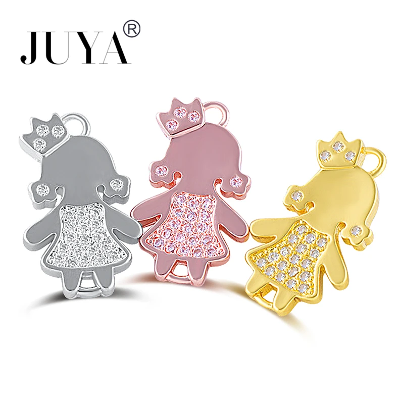 JUYA Crown Girl Connectors For Jewelry Making Supplies Copper Zirconia Kids Foot Pendant Nipple Pacifier Charms Diy Accessories
JUYA Crown Girl Connectors For Jewelry Making Supplies Copper Zirconia Kids Foot Pendant Nipple Pacifier Charms Diy Accessories